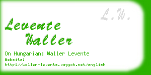 levente waller business card